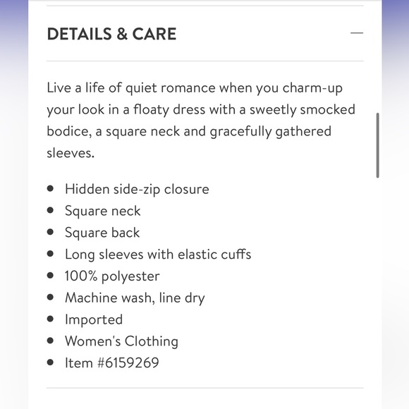 1.state Smock Bodice Ruffle Hem Long Sleeve Minidress Small, #6159269 - Picture 8 of 9